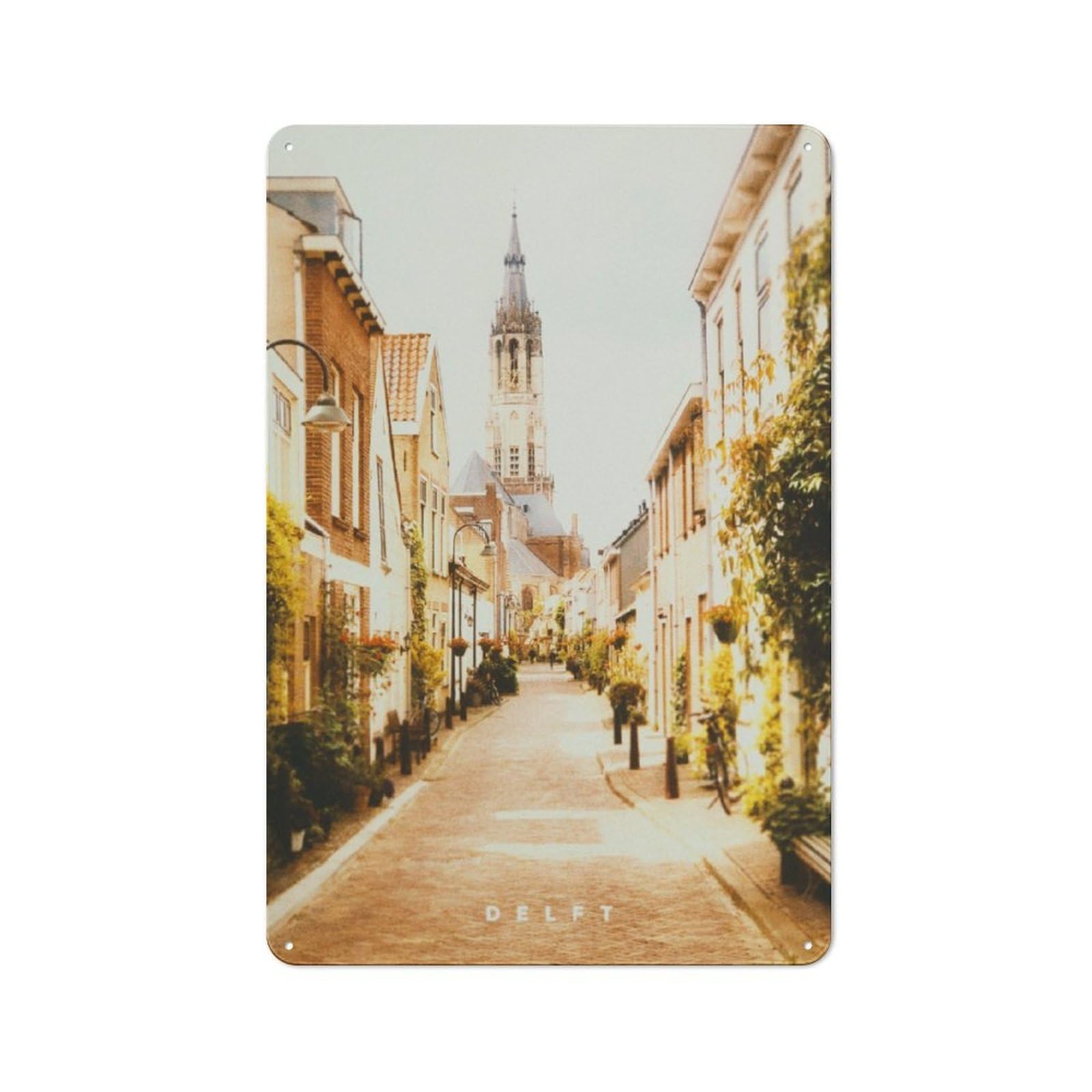Junmoney Delft Retro Metal Wall Sign 30X20cm With For Pub Or Café, A Housewarming Gift For Hospitality Wall Decor Collectors