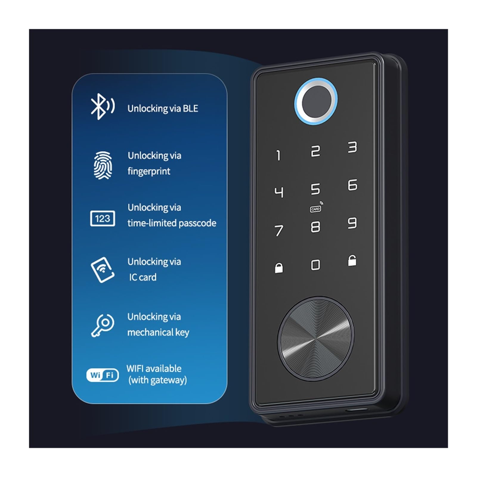 Serratura Intelligente, Smart Lock può aggiungere la gestione remota delle impronte digitali Maniglia biometrica