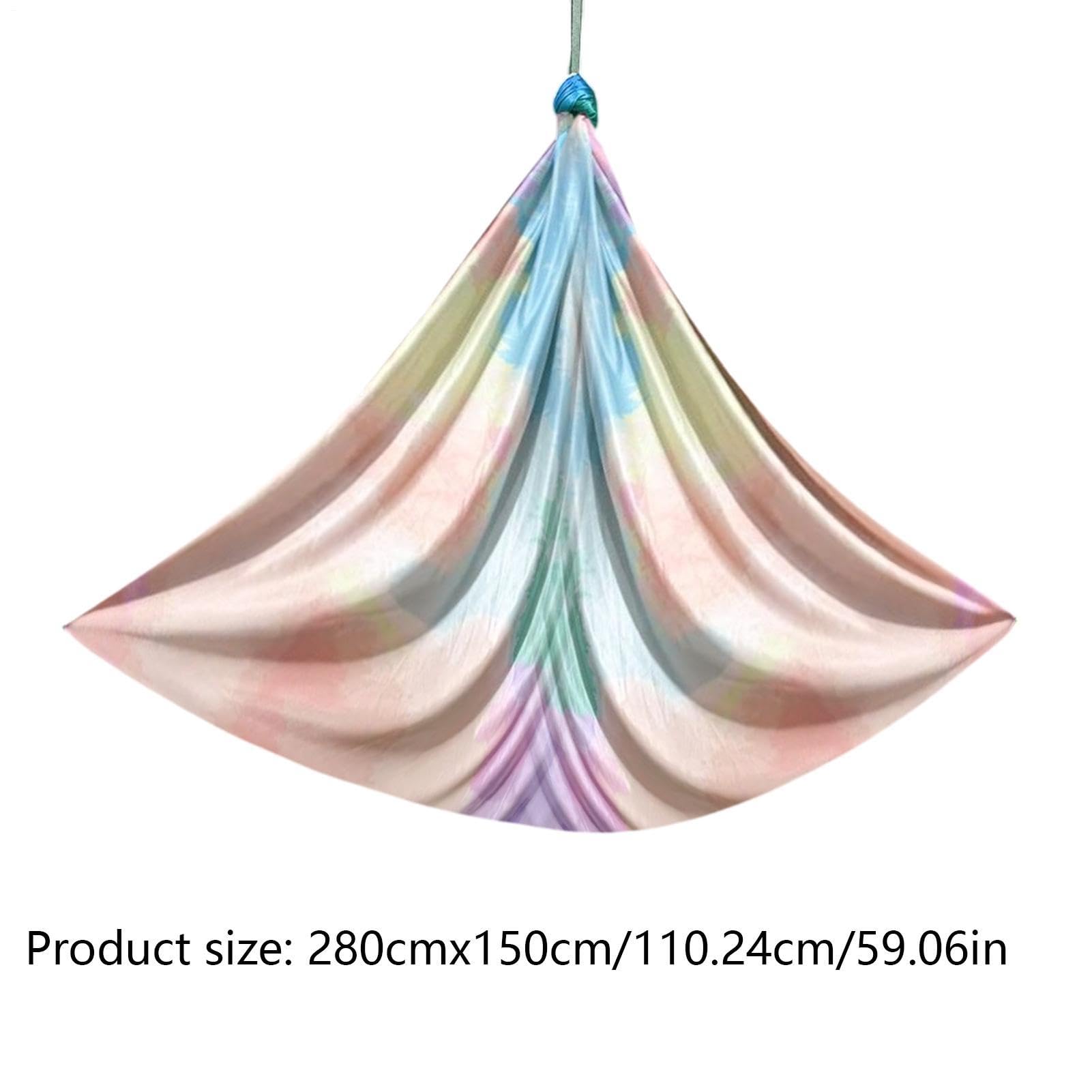 Hamac Aérien En Soie – Kit De Tissu D'entraînement De Gymnastique, Équipement D'exercice Léger Et Extensible | Système De Flexibilité De Force Intérieure Et Extérieure, Construction D'équipement D'ent