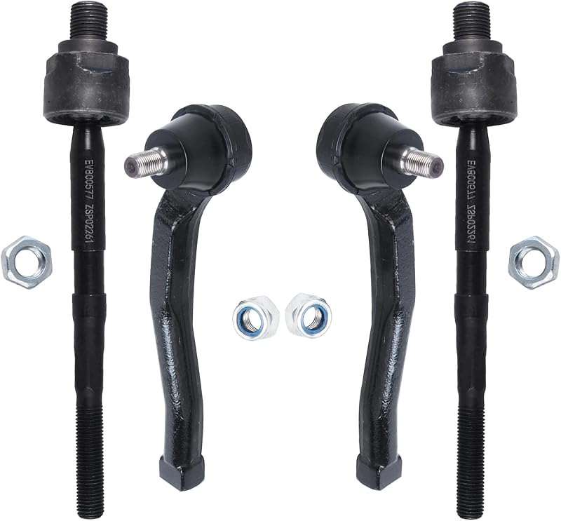 Kit de terminais de direção dianteiros Detroit Axle para Chevrolet Aveo, Aveo5, Pontiac G3, Wave, Wave5 e Suzuki Swift+ – 4 peças