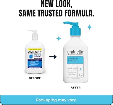 AmLactin Rapid Relief Restoring Lotion + Ceramides, 14.1 Ounce with Pump, Paraben Free