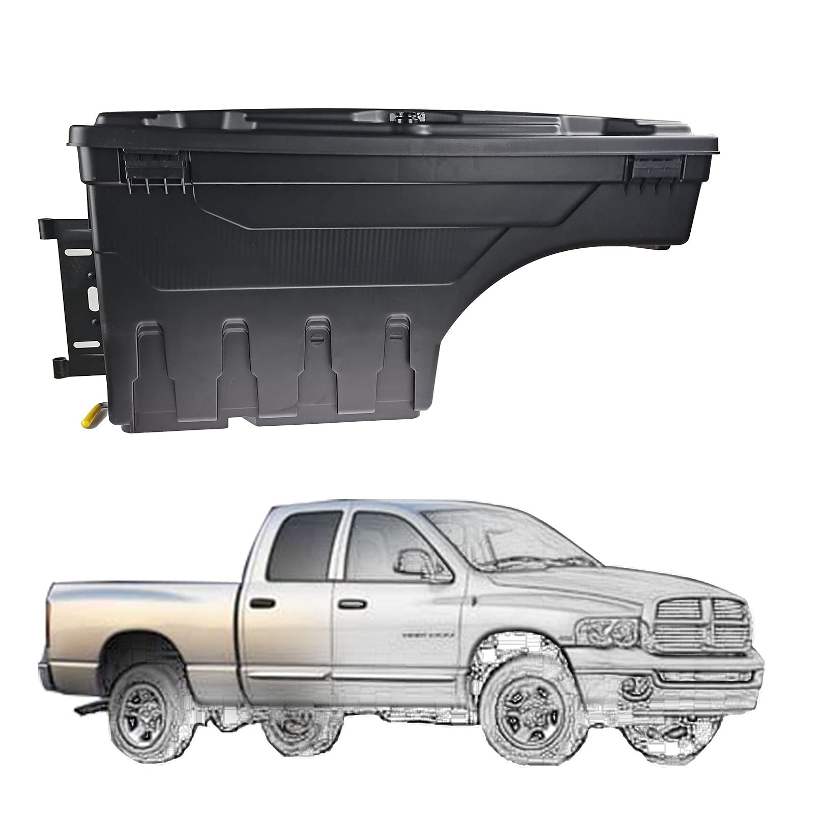 Buy Truck Bed Storage Box Case Tool Box Rear L , Compatible with Dodge Ram 1500 2500 3500 2002