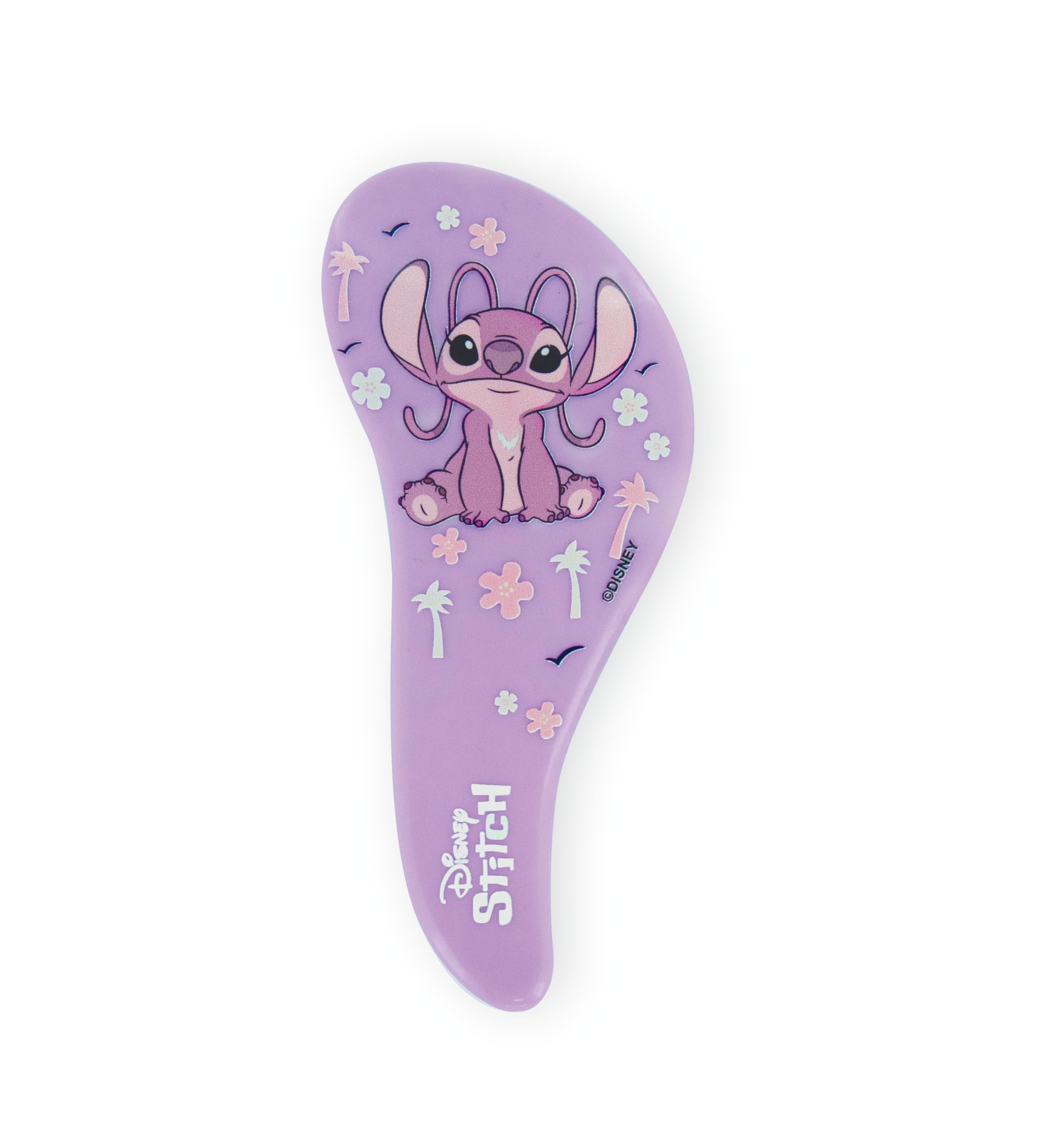 Disney Angel Baby Child Detangling Brush - Lilo & Stitch - Fine Curly, Thick Hair - Soft Teeth, Scalp Massage - Hair Accessory, Care, Toilet - Official Product