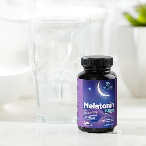 Miniatura 8 de Suplemento para dormir de melatonina de 10 mg, máxima fuerza, 100% libre de drogas, sin formación de hábitos, los mejores suplementos para dormir