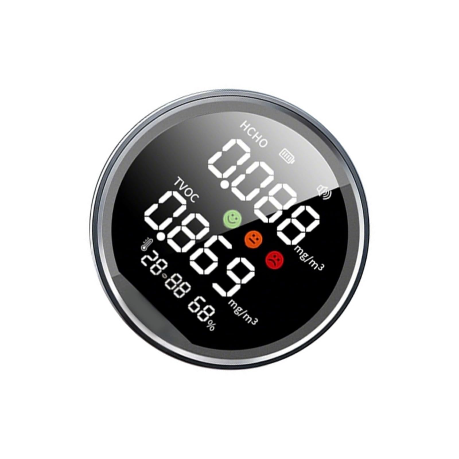 Multifunctional Air Monitor Formaldehyde Analysis Tool with 0.001 Accuracy and Auto Alerts for Humidity Detection Handheld Air Pollution Detector