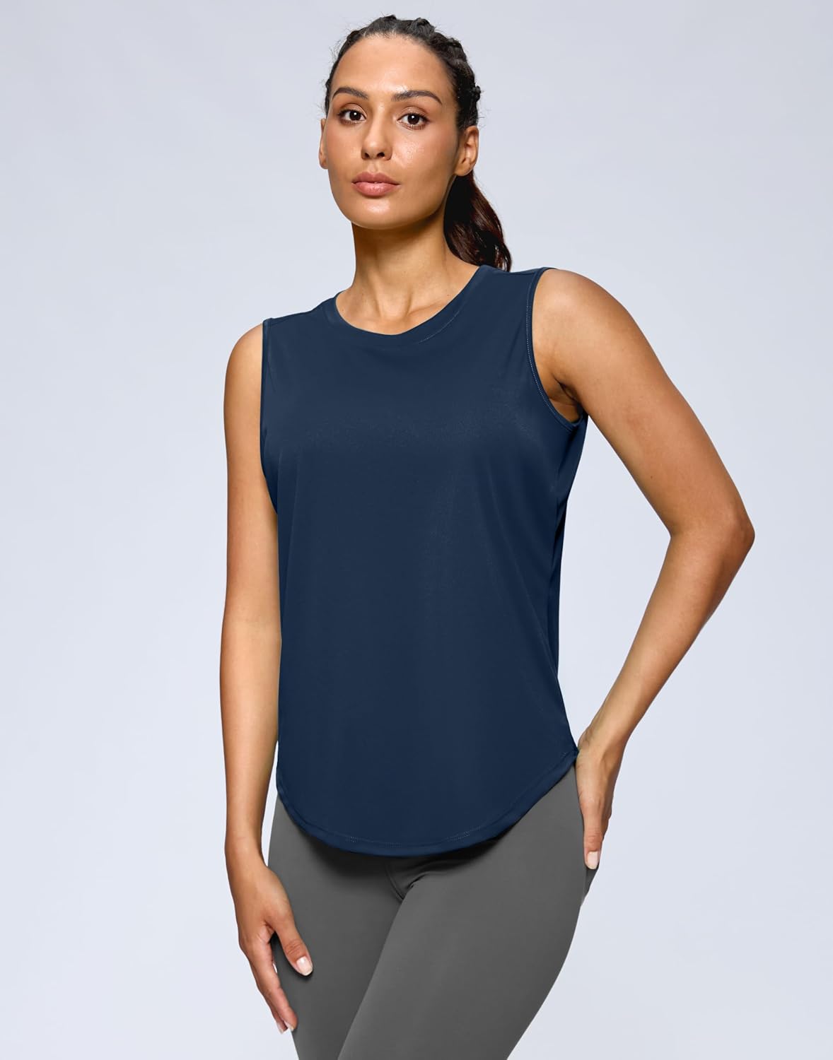 G Gradual Women's Workout Tank Tops Lightweight Sleeveless High Neck Athletic Shirts for Running Gym Tennis Pickleball - Image 2