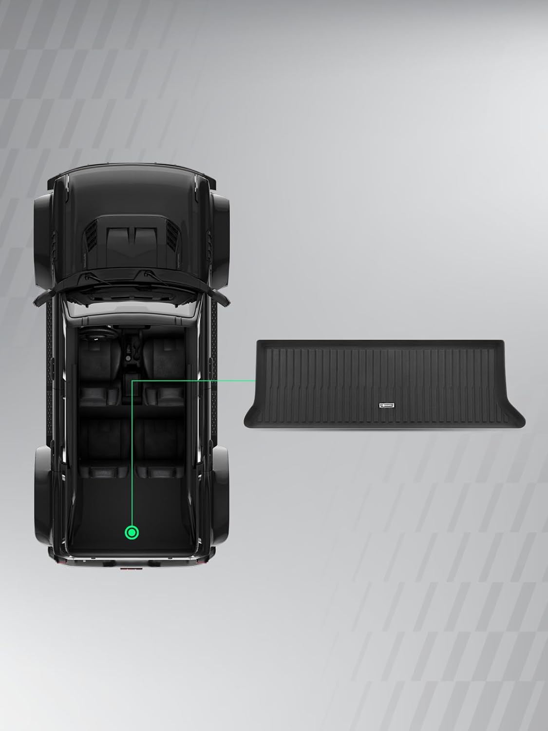 YHTAUTO Cargo Mat Compatible with Ford Expedition & Lincoln Navigator 2003-2017 (Not EL L), TPE All Weather Car Mat Waterproof Anti-Slip Odorless, Interior Accessories, Cargo Mat Trunk Mat - Image 11