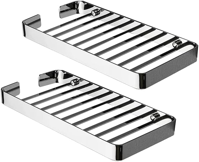 ELUKHT Shower Shelf Bathroom Wall Shower Shelf Stainless Steel Shower Shelves Wall Mounted Rustproof Bathroom Shower Organizer 2