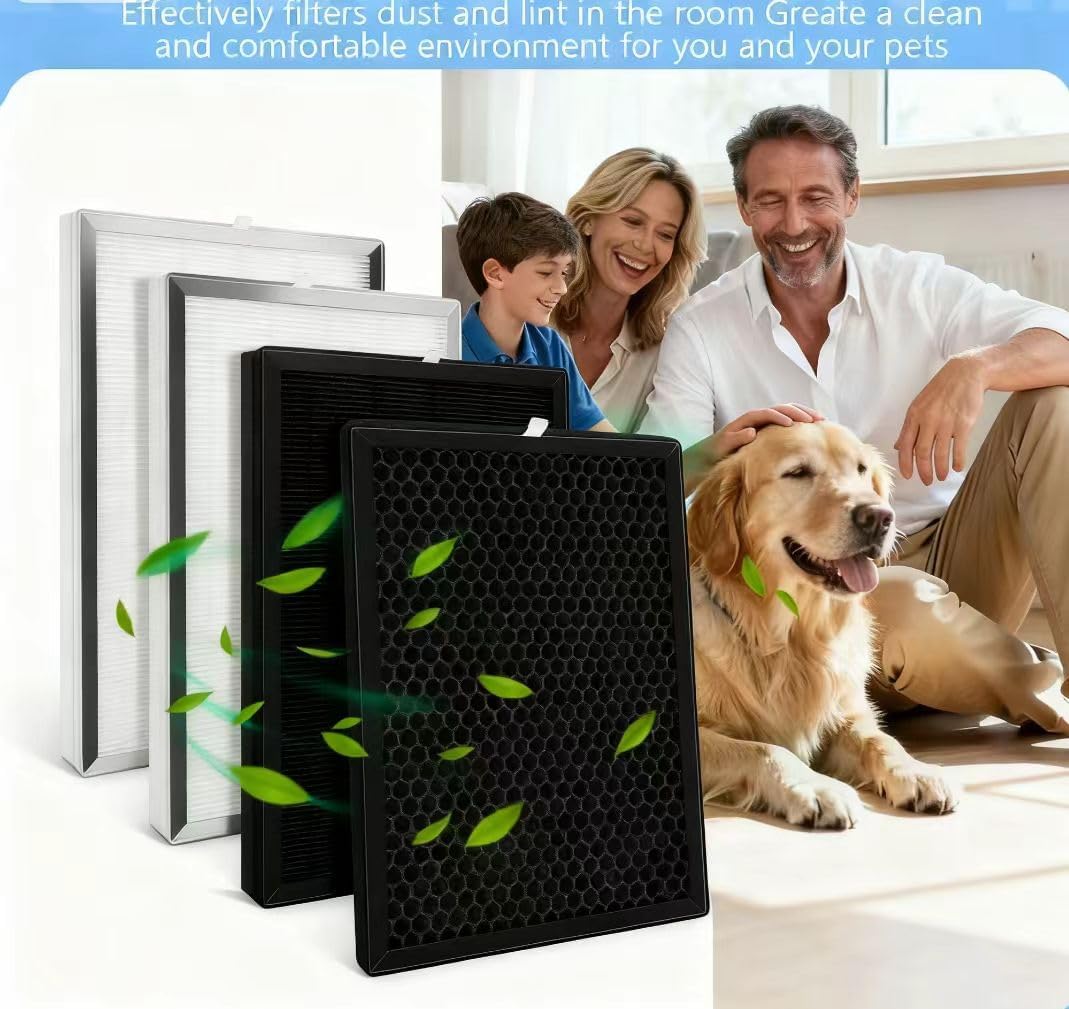 Compatible Replacement Filter for Green Air Encore Air Purifier, Part No. KH-H201, 2-Pack (2 H13 True HEPA + 2 Activated Carbon Filters) - Image 5