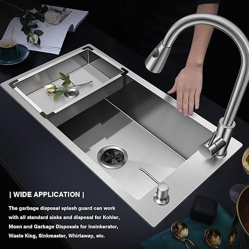 Miniatura 7 de QCB-AM - Protector de salpicaduras para eliminación de basura de la serie InSinkErator Evolution de 3 38 pulgadas, tapones de drenaje extraíbles y