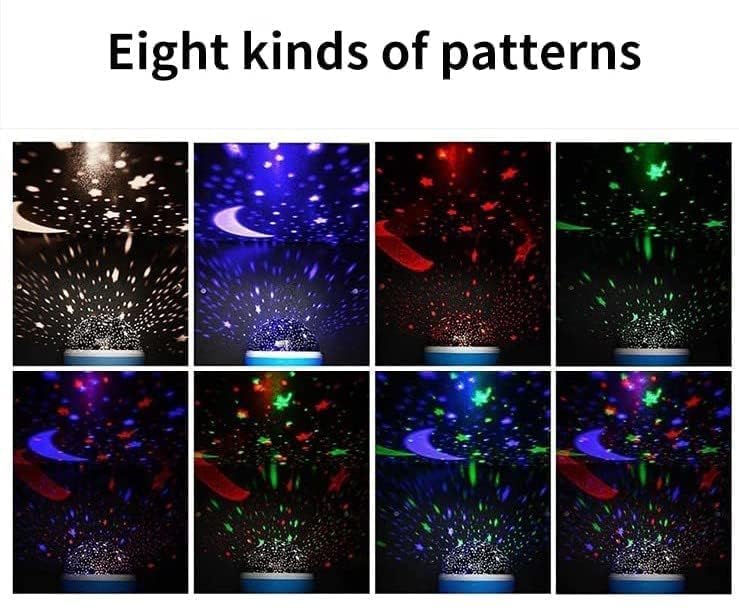 Image of DERIKO Star Master Projector Night Light - Romantic LED Sky Projector Lamp with USB Cable - Colorful Rotating Galaxy Light for Bedroom, Kids, and Home Decor (Assorted Color)