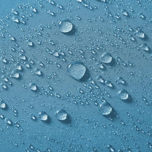 puredown® Outdoor Waterproof Throw Pillows, 22 x 22 Inch Feathers and Down Filled Decorative Square Pillows for Garden Patio Bench, Pack of 2, Blue