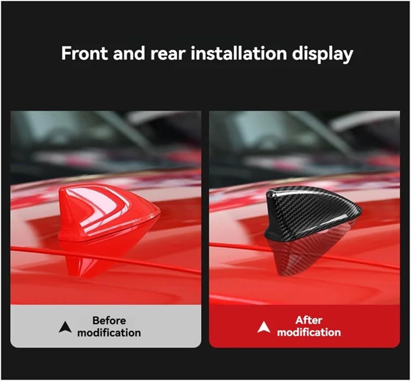 Strict Car Antenna Roof Aerial Signal Shark Fin Cover Trim Sticker Compatible For Honda 10Th Generation Civic Hatchback