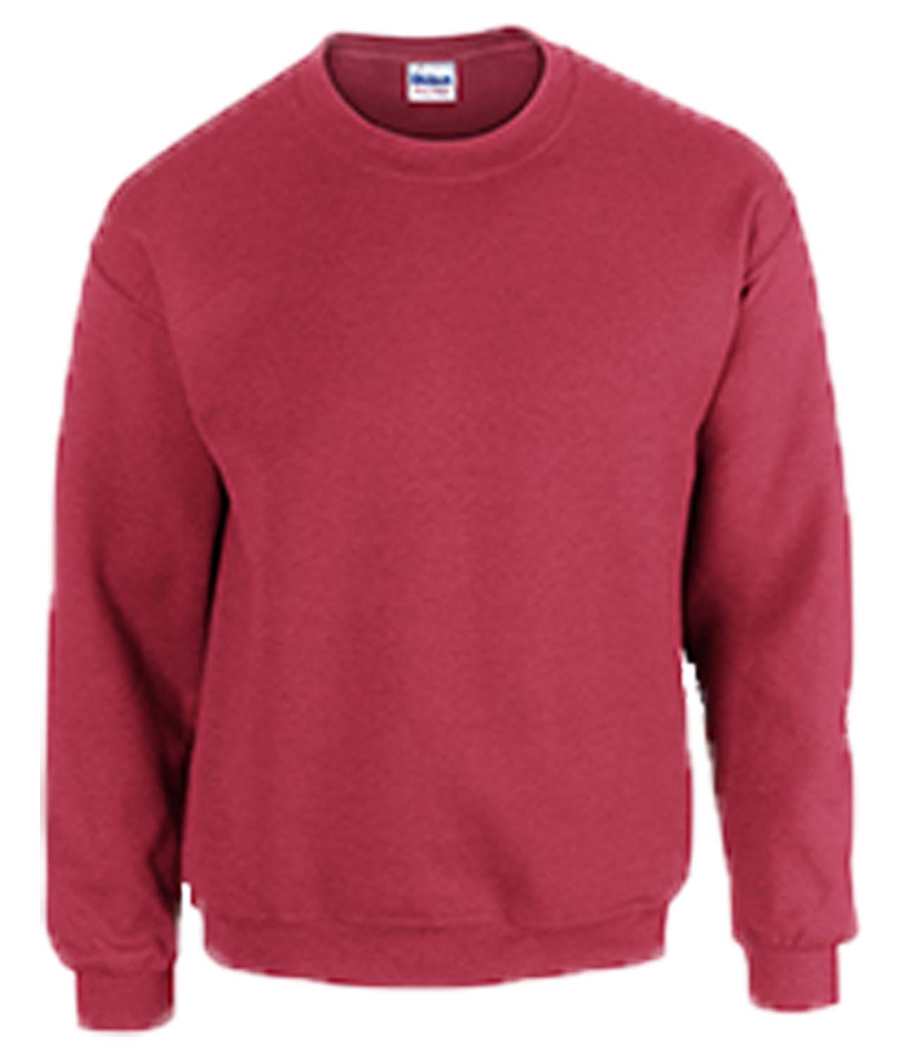 Gildan Men's Cherry Red Sweatshirt Adult 50/50. Crew Neck Sweat/18000, Plain - Red - Medium