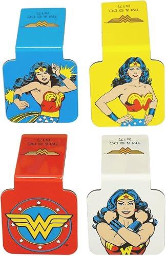 Ata-Boy Marcapáginas de Wonder Woman - Juego de marcapáginas magnéticas (4 juegos) para regalos y mercancía.. Ata-Boy Marcapáginas de Wonder Woman - Juego de marcapáginas magnéticas (4 juegos) para regalos y mercancía..
