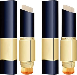 Barra correctora 2 en 1 que cambia de color con pinceles cosméticos Barra correctora de maquillaje de larga duración Barra de base blanca 2 en 1 Barra de base natural