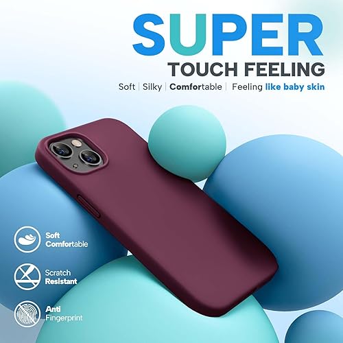 Miniatura 1610 de Miracase - Funda diseñada para iPhone 11 con protector de pantalla, funda de goma de silicona líquida, protección total contra caídas y a prueba