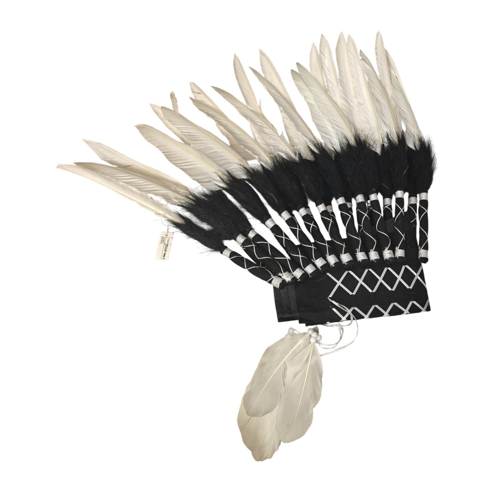 Harilla American Chief Indian Native Hut Feder Kopfschmuck Kopfschmuck Herren Damen für Karneval