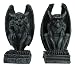 Ebros Notre Dame Guardian Mini Gargoyle Statue Set of 2 Miniature Fairy Garden Gargoyle Figurine Pair 2.5" Tall