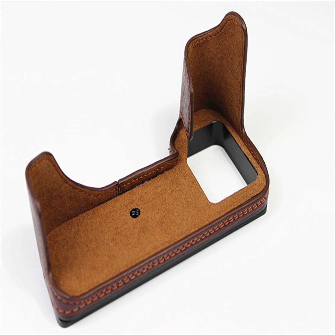 Custodia per Fotocamera in Pelle, Borsa per Fotocamera Copertura Completa del Corpo AntiGraffio Protettivo per Sony A7RIII-A7M3-A7SIII-A9, A7R4-A9II,Litchi Pattern Brown,a7r4