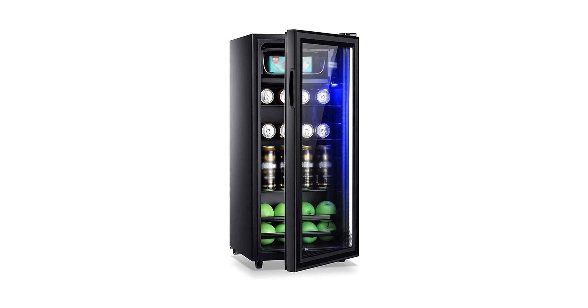 Amazon | 118L飲料用冷蔵庫クーラー、ミニバーキャビネット自立