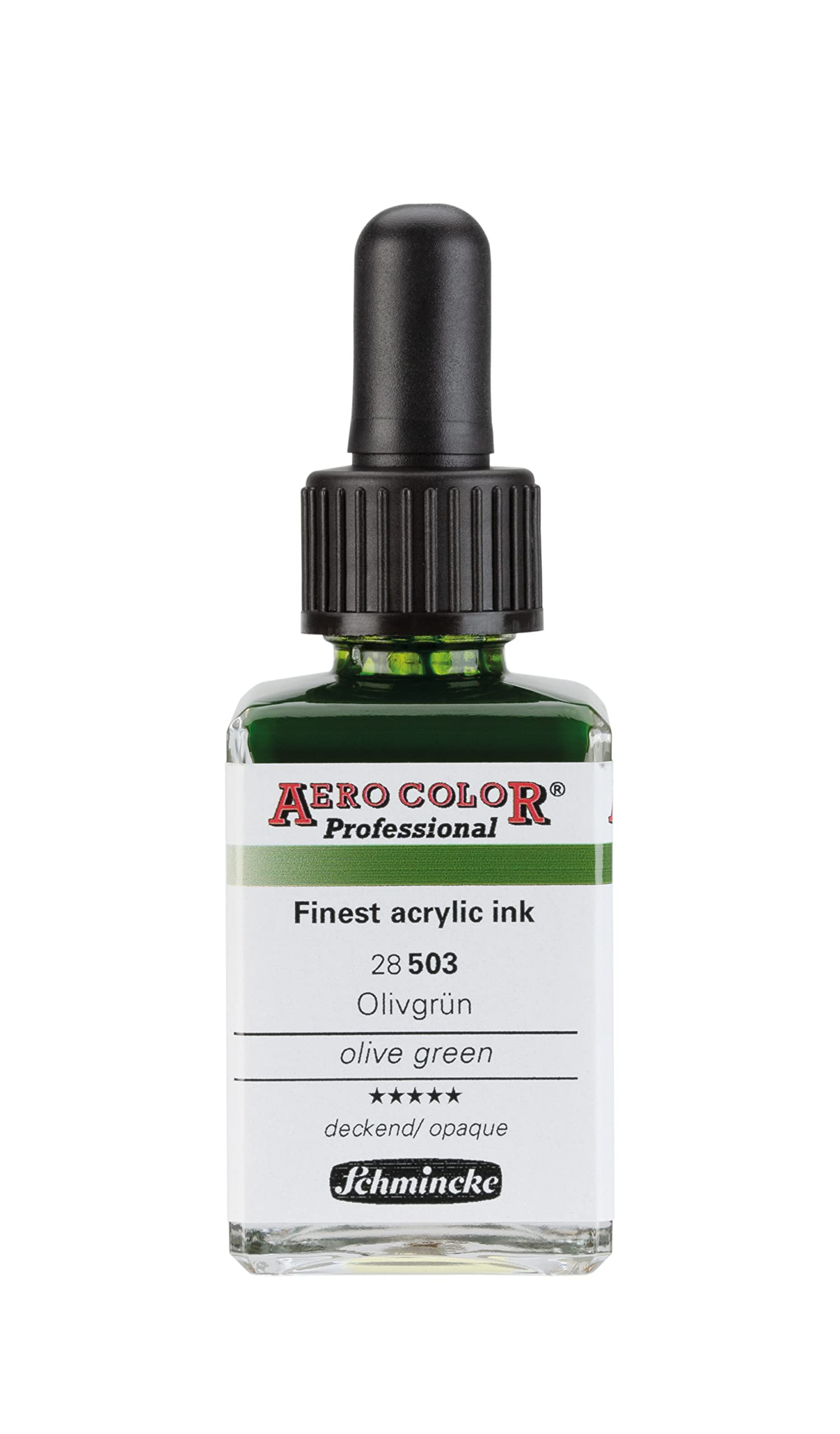 Schmincke Aero Color Acrylic Ink 28ml Olive Green For Airbrush And Brush