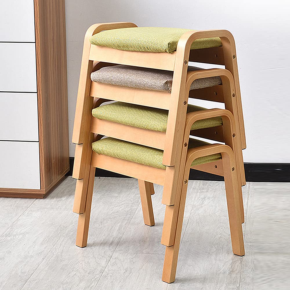 Amazon｜木製家具脚付きオットマン、積み重ね可能なプーフ