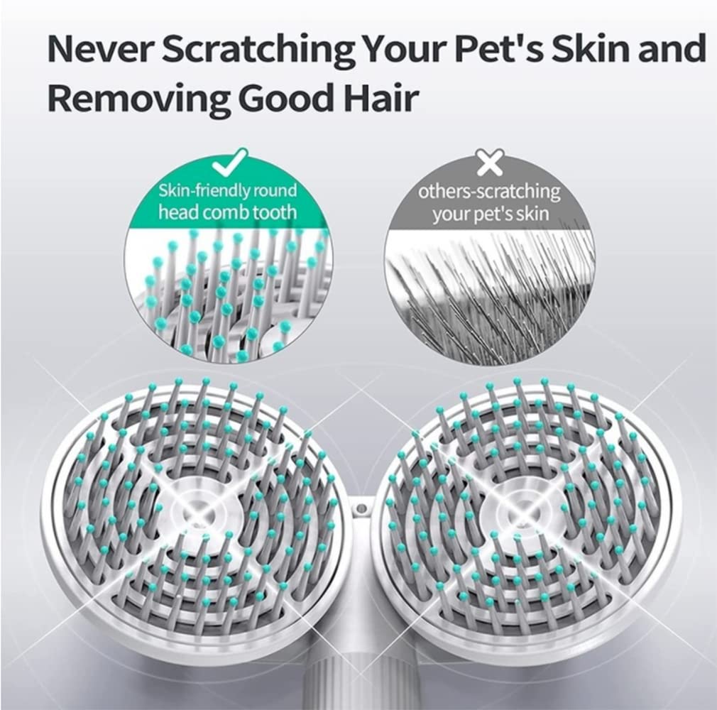Capelli per Animali Domestici Deshedding Pettine Skin-Friendly Grooming Brush Soothing Massage Pennello per Animali Domestici per Cani E Gatti Ioni Negativi