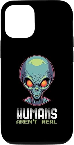 Miniatura 4 de iPhone 13 Pro Max Humans Aren't Real Funny Alien Head UFO Alien Face Space Case