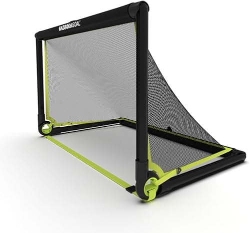 Miniatura 2 de BazookaGoal Portería desplegable de marco sólido original, mini portería de fútbol plegable para niños y adultos, poste de portería portátil, 4 x