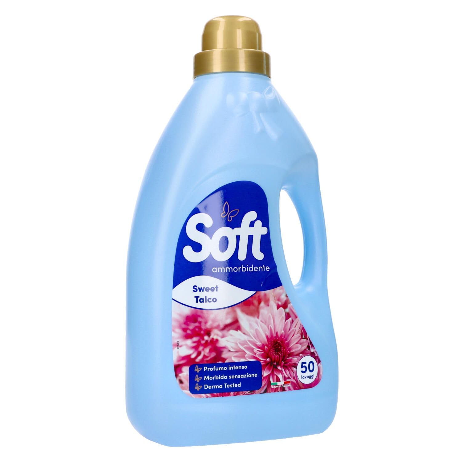 Suavizante líquido con talco Soft Ammorbidente Sweet Talco, 6 unidades, detergente para la ropa, 50 lavados, 2750 ml, incluye llavero Beni Culinari