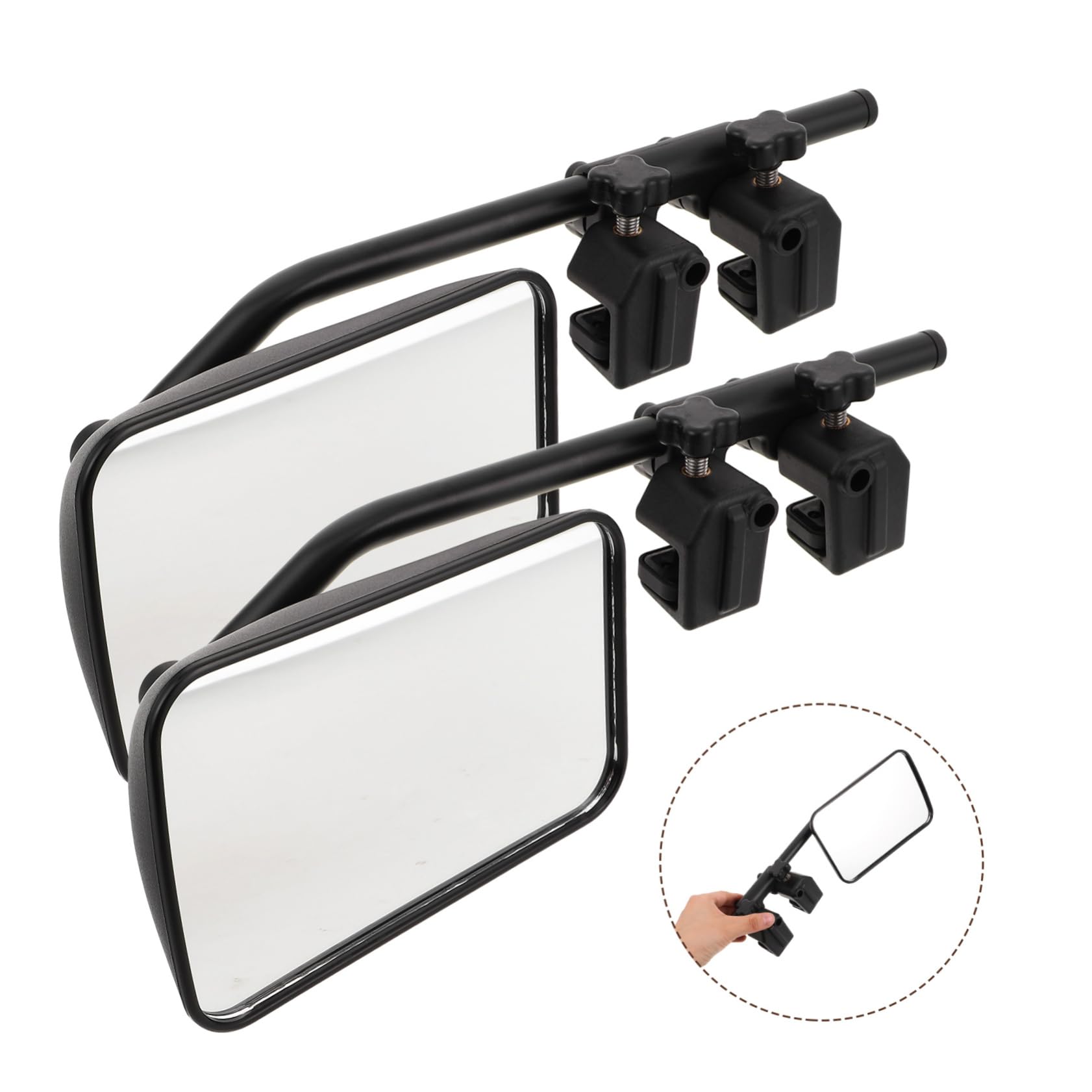 Retrovisores Paquete Autocaravanas Espejos Exteriores para Camionetas y Unidades de Diseño Ancho, Fácil Instalación, Material Pp y Abs 2 Seguro para Remolque
