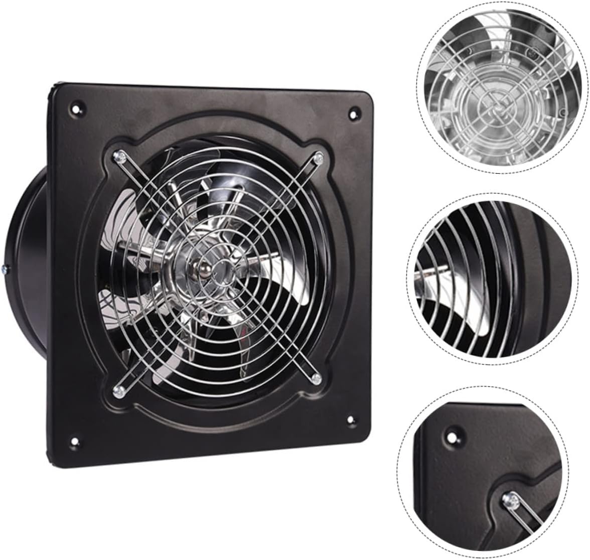 TEHAUX 40w Exhaust Fan for Bathroom and Laundry Room Wall-mounted Ventilation Fan Low Noise High Efficiency Easy Installation Suitable for Kitchens Showers and Toilets Black