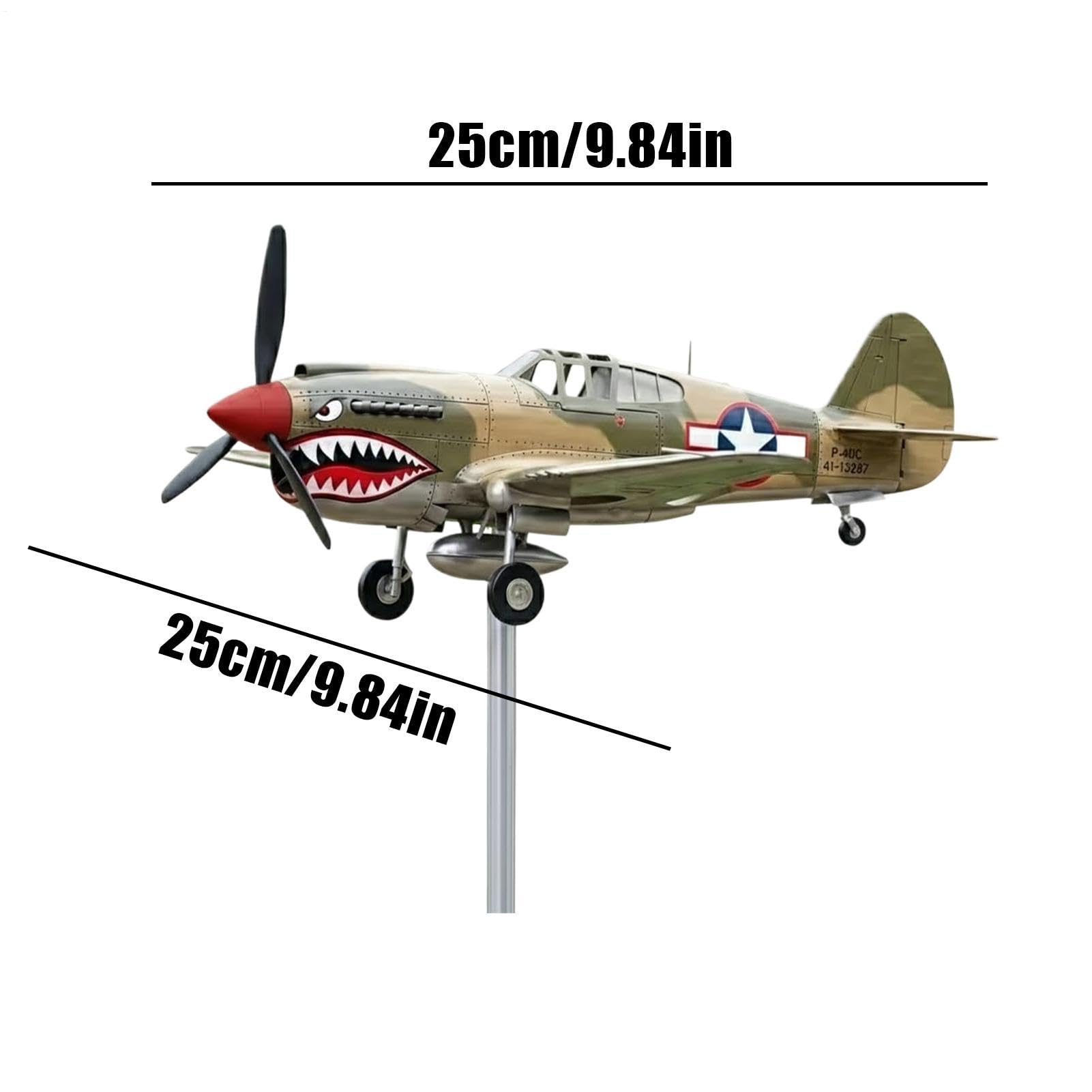 3D Flugzeug Wetterfahne, Metall Windmühle Garten Windrad, Outdoor Windspinner Gartenskulptur, Eisen Edelstahl Garten Dekoration Für Außenbereich Dekoration