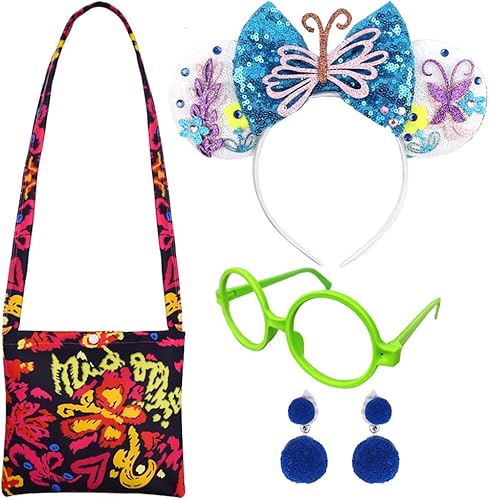 Encanto Mirabel - Accesorios de vestir para niñas, bolsa Mirabel, gafas verdes, Halloween, Navidad, regalos de fiesta