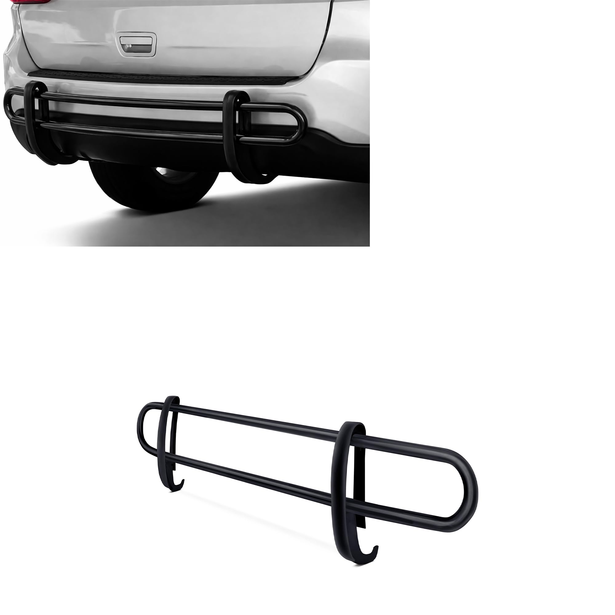 Amazon.com: Kasei Rear Bumper Guard Double Tube Black Compatible