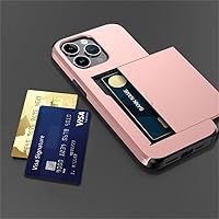 Vista 4 de Funda para iPhone 11, funda tipo cartera con ranura oculta para tarjetas, diseño de doble capa, protección resistente de TPU+PC, funda para teléfono