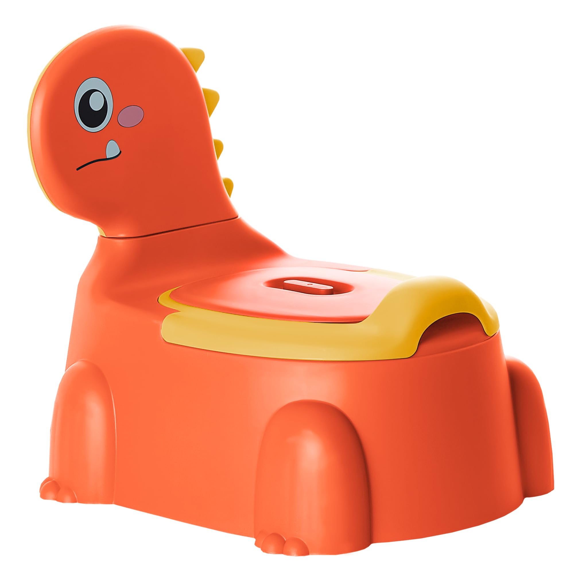 Potty Training Toilet Seat - Toddler Toilet Seat - Kids Toilet Seat with Backrest - Dinosaur Potty - Baby Toilet - Comfortable Non-Slip Splash-Proof and Odour-inhibiting - Easy to Empty - Removable