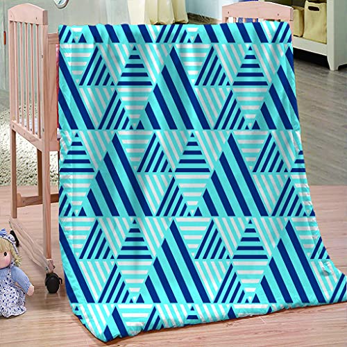 Blankets Blue Plaid Weighted Blanket Adult for All Seasons Super Soft Cozy Fuzzy Blankets for Outdoor Use Warm Blanket 180x220cm(70"x87")