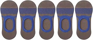 Deportivos Calcetines cómodos for hombre con forro for zapatillas, calcetines antideslizantes con 3 tiras de silicona for zapatos informales, oficina, deportes en casa Calcetines Running (Color : Bro