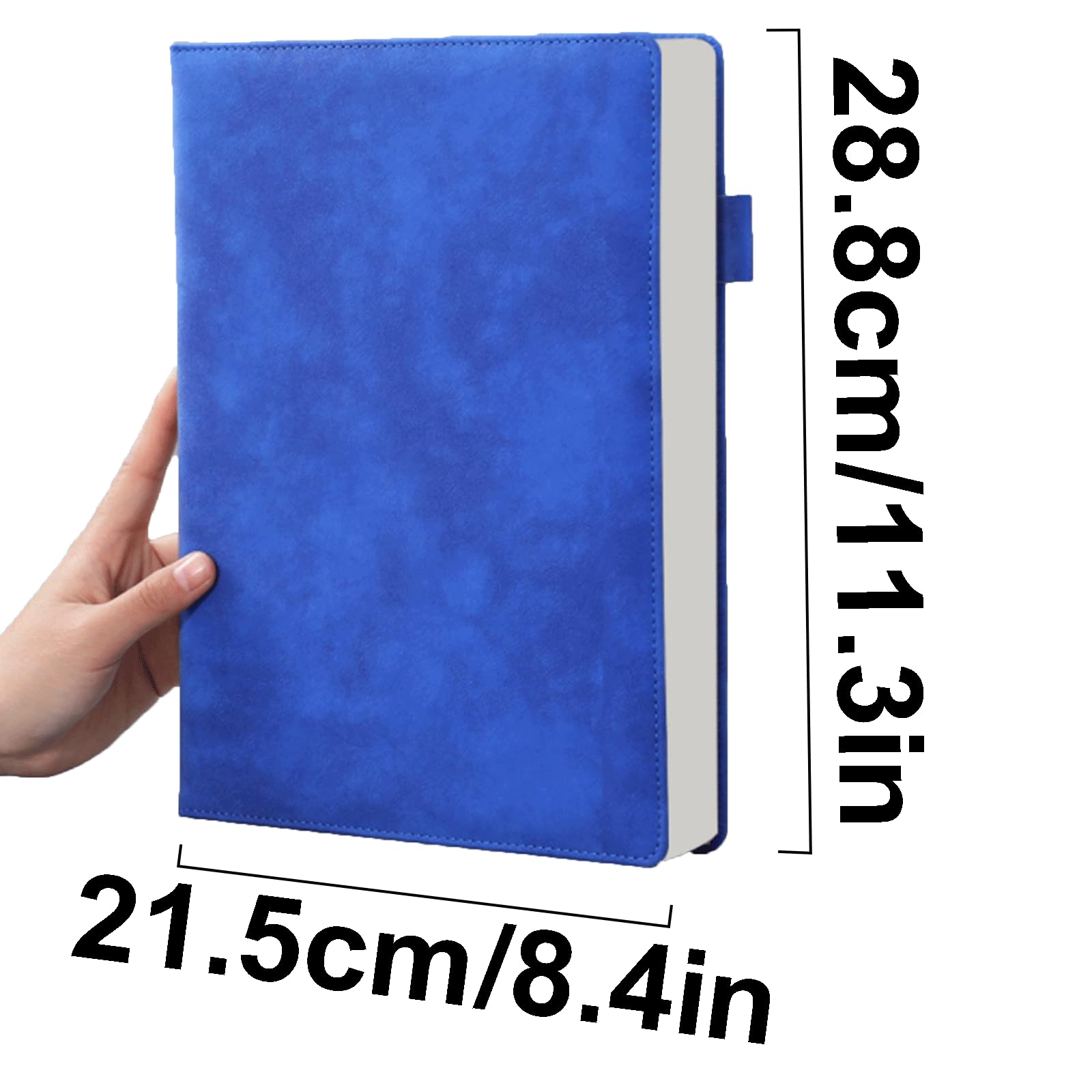 Elegancki Draadgebonden notitieboekset Imitatieleer notitieblok voor thuis, op school en op kantoor, 240 pagina's/120 vellen, 28,8 x 21,5 cm Przenośny