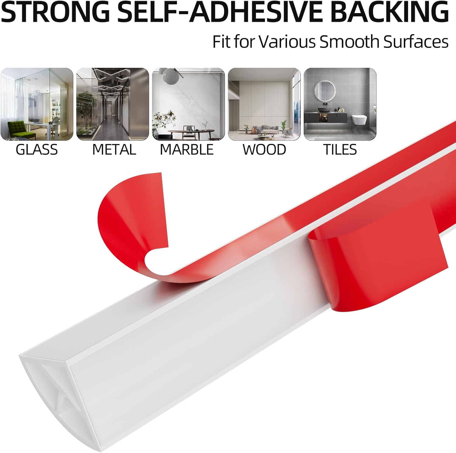 33ft/10m Flexible Peel and Stick Quarter Round Molding Trim for Walls,Bendable 1/4 Round Rubber Floor Shoe Molding,Crown Moulding Ceiling Border Trim,Double Adhesive Caulk Strip,White