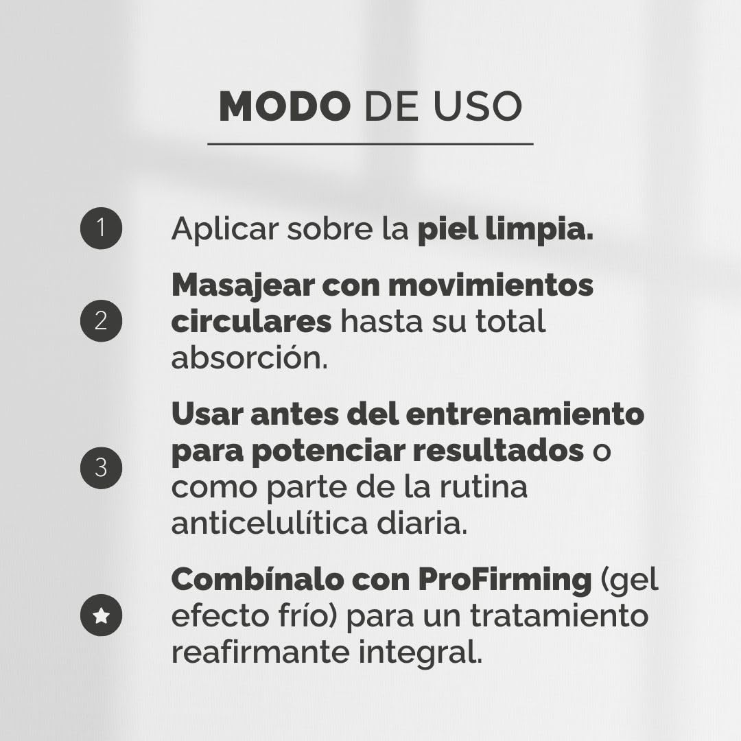 ReduCelite Gel Reductor Efecto Calor – Anticelulítico con Cafeína, Carnitina y Provislim – Favorece la Quema de Grasa y Reafirma la Piel – 250 ml