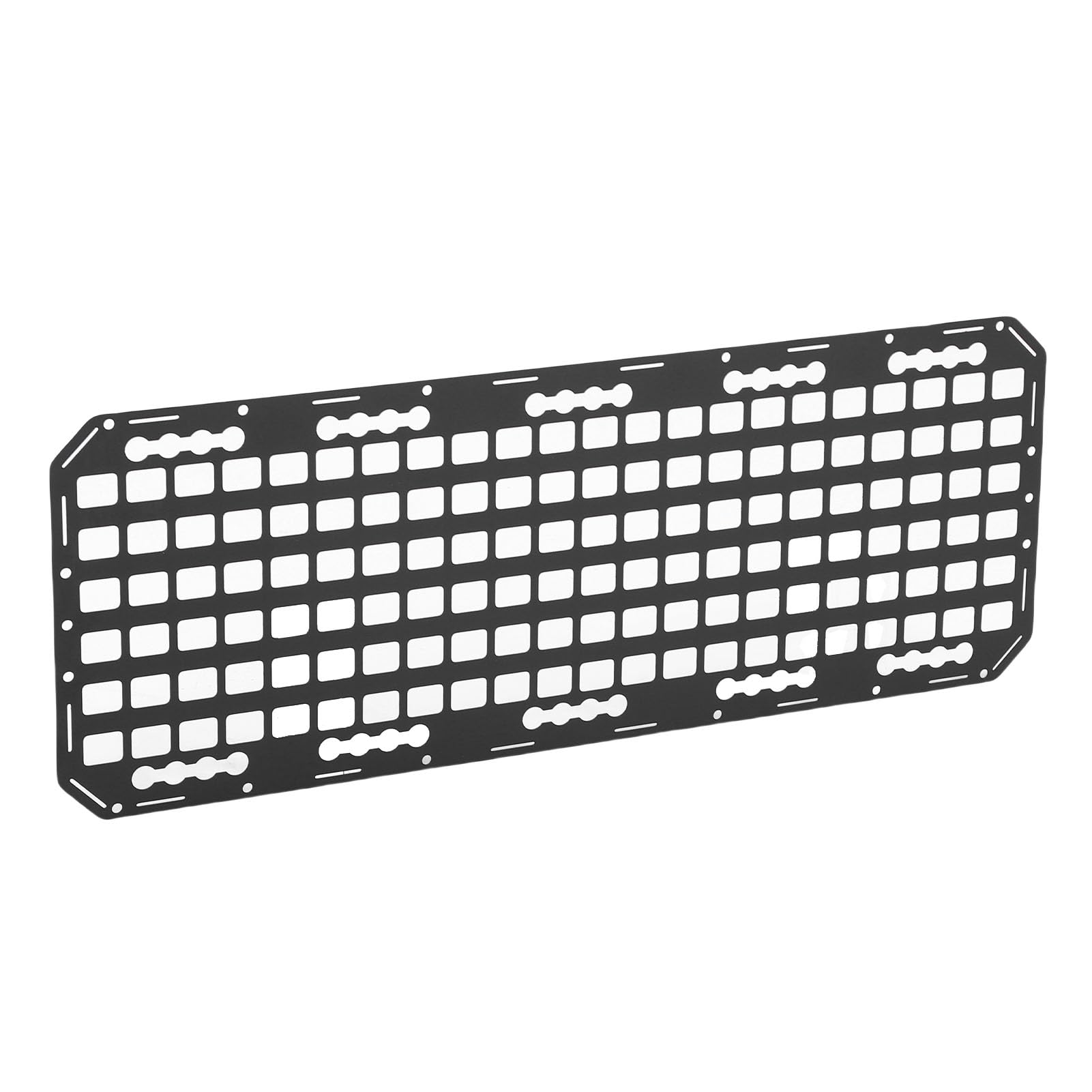 Molle-Panel aus Metall für LKW-Ladeflächen, 2 mm Starkes Aluminium, vielseitiges Hängesystem, MOLLE-Panel-Rahmensystem für L-Schienen zur Aufbewahrung in Auto, LKW, Wohnmobil, Boot und Zuhause