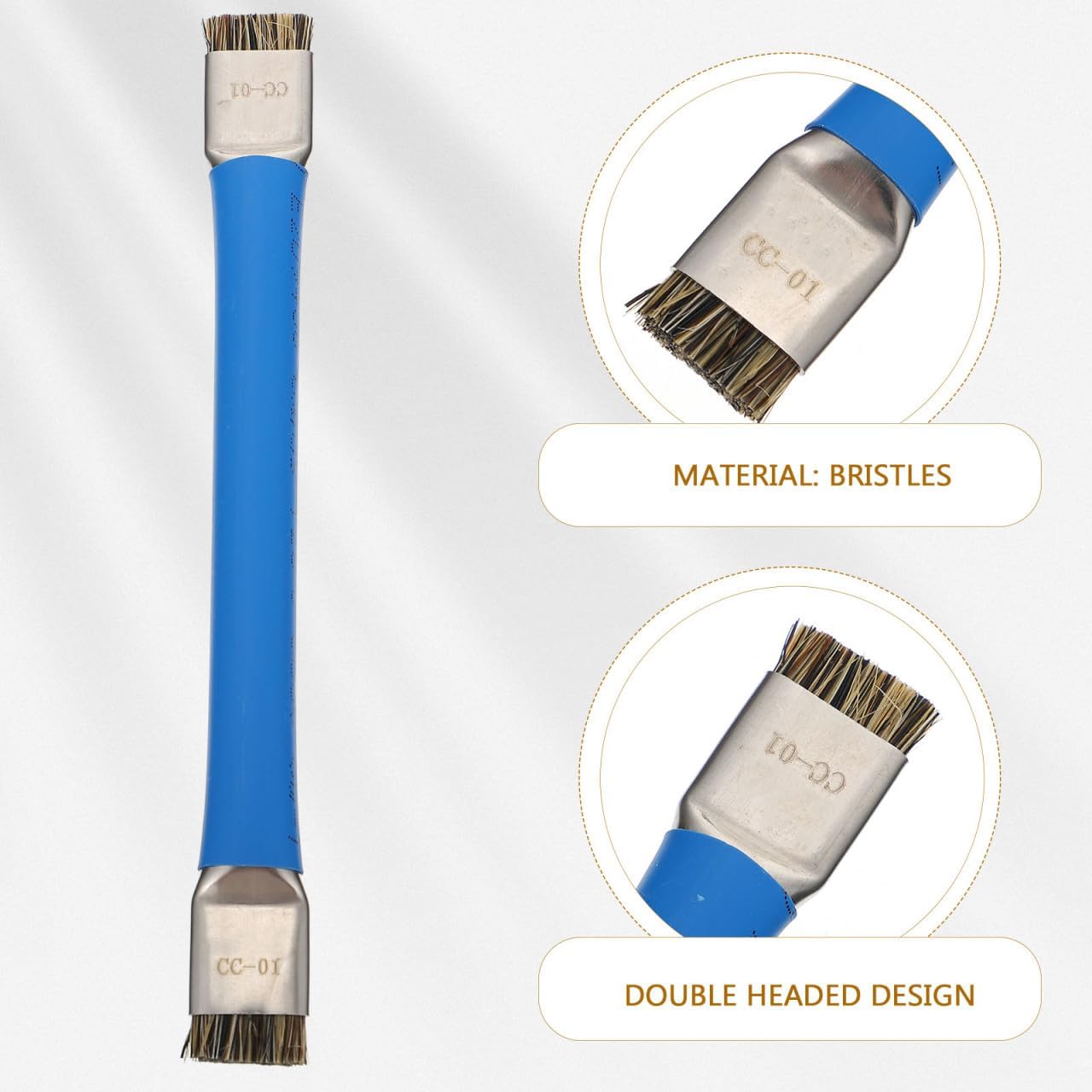 Mikikit Double Head Anti-Static Cpu Cleaning Brush 5.31In Esd Safe Circuit Ic Cleaner Tool for Phone Motherboard Maintenance