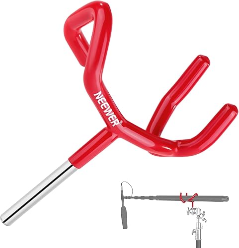 Miniatura 8 de NEEWER Soporte de poste de micrófono con perno de 5/8 pulgadas para soporte de luz, soporte de brazo de brazo de brazo C, adaptador de montaje de