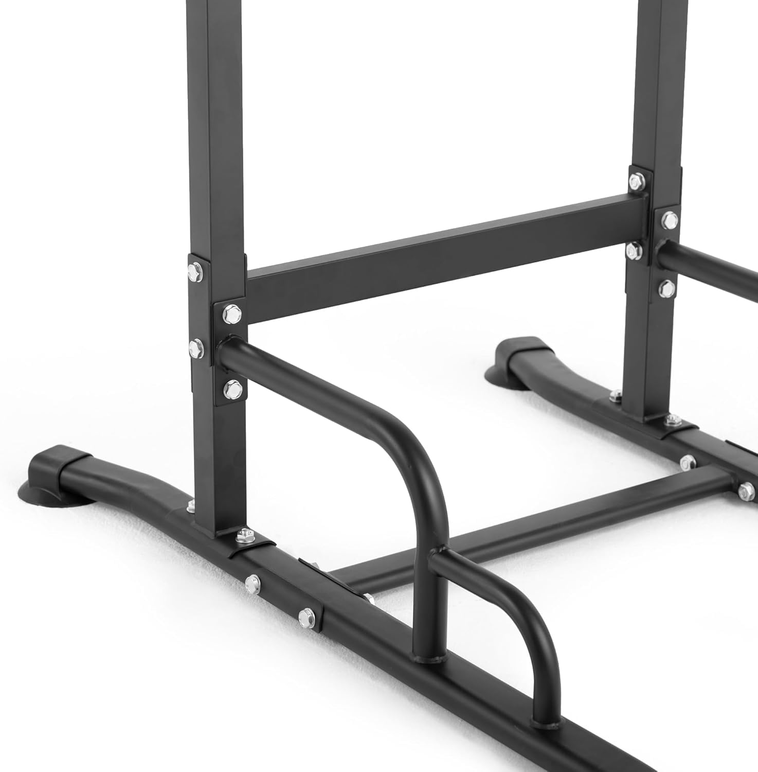Power Tower Multifunzione Sbarra Trazioni Autoportante Regolabile 165-240 cm, Acciaio, Nero e Rosso, 120x80 cm
