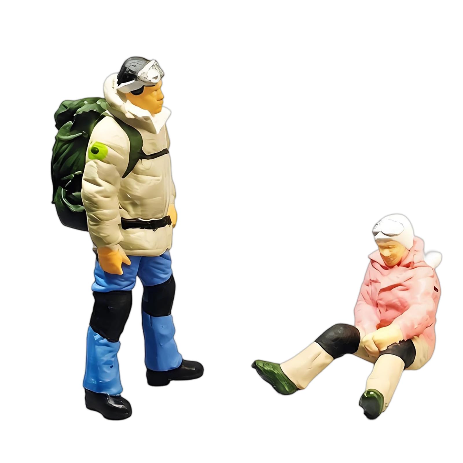 our fave Realistic 1: 87th Miniature Landscape with Rock Climbing Backpackers Hand Painted Resin Figures for Display Mountaineering Display
