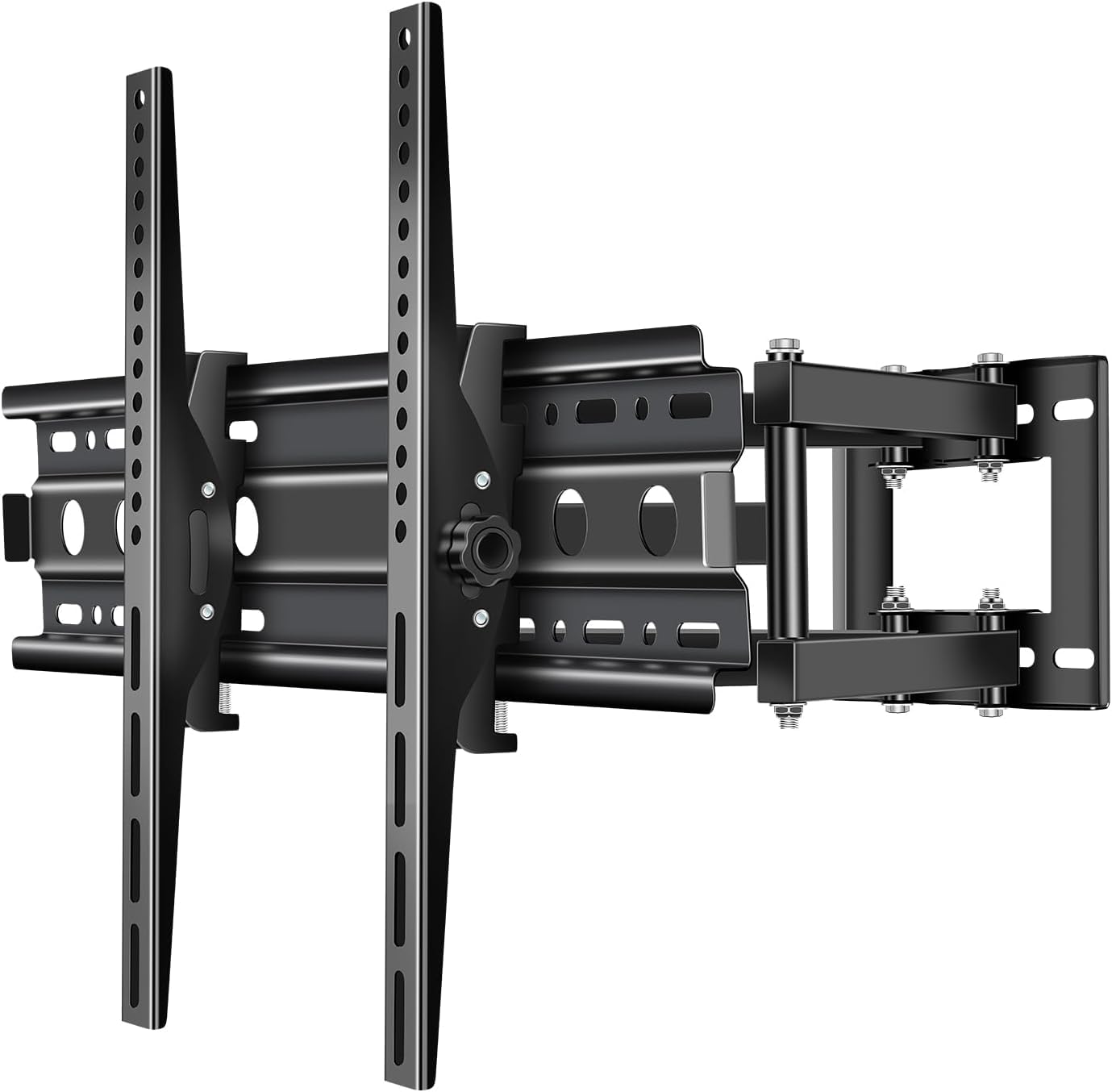 BuFan Supporto da parete girevole per TV da 32 a 80 pollici, doppio braccio articolato per Smart TV LED LCD 4K OLED, VESA max 600 x 400 mm, resistente, supporta fino a 45 kg, intrattenimento domestico