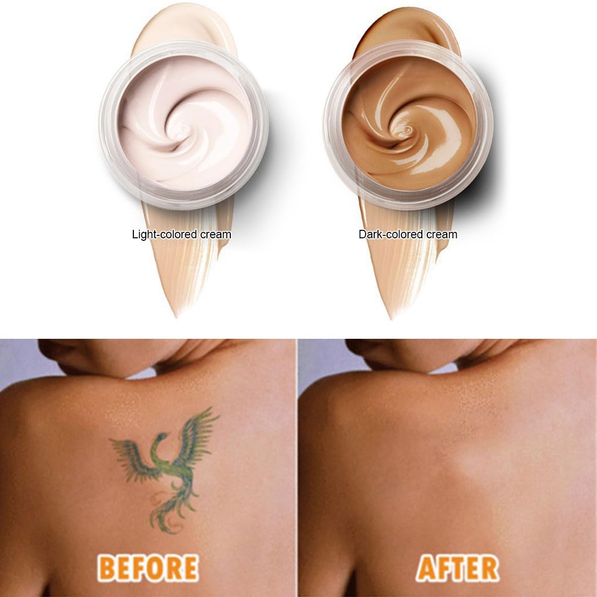 Tatuaggio Correttore,Crema Tatuaggio di Copertina,Copri Tatuaggi,Tattoo Concealer,Correttore per Coprire Tatuaggi,Copertina Make Up,Impermeabile,Coprire Tattoo Cicatrici,Macchie Scure,20g+20g